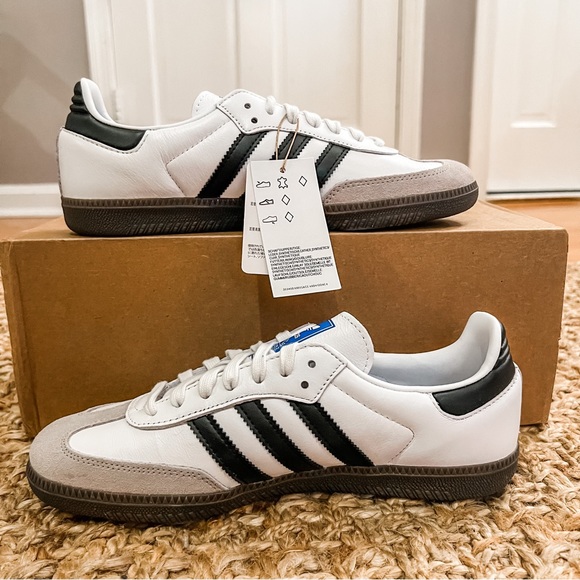 NWT Adidas Samba OG Sneakers White Size Men 6.5/Women 7.5 - Picture 9 of 16